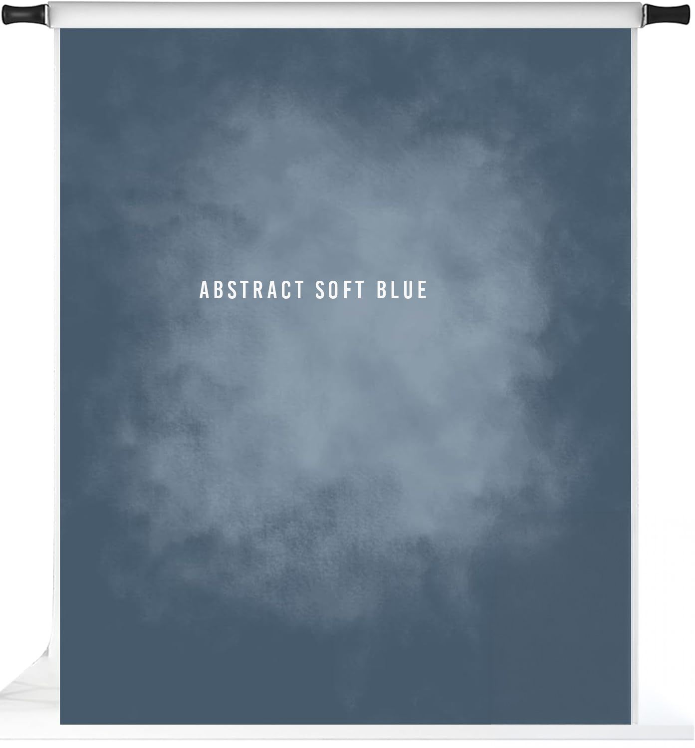 Abstract soft blue textured photography backdrop with misty cloud-like patterns, ideal for portrait photography.