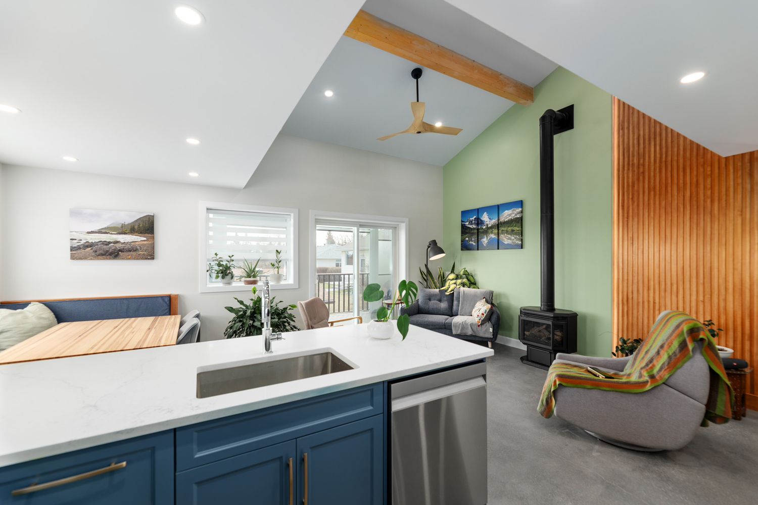 Bright renovated kitchen in a Thorncliffe rental home, photographed by RezinMedia