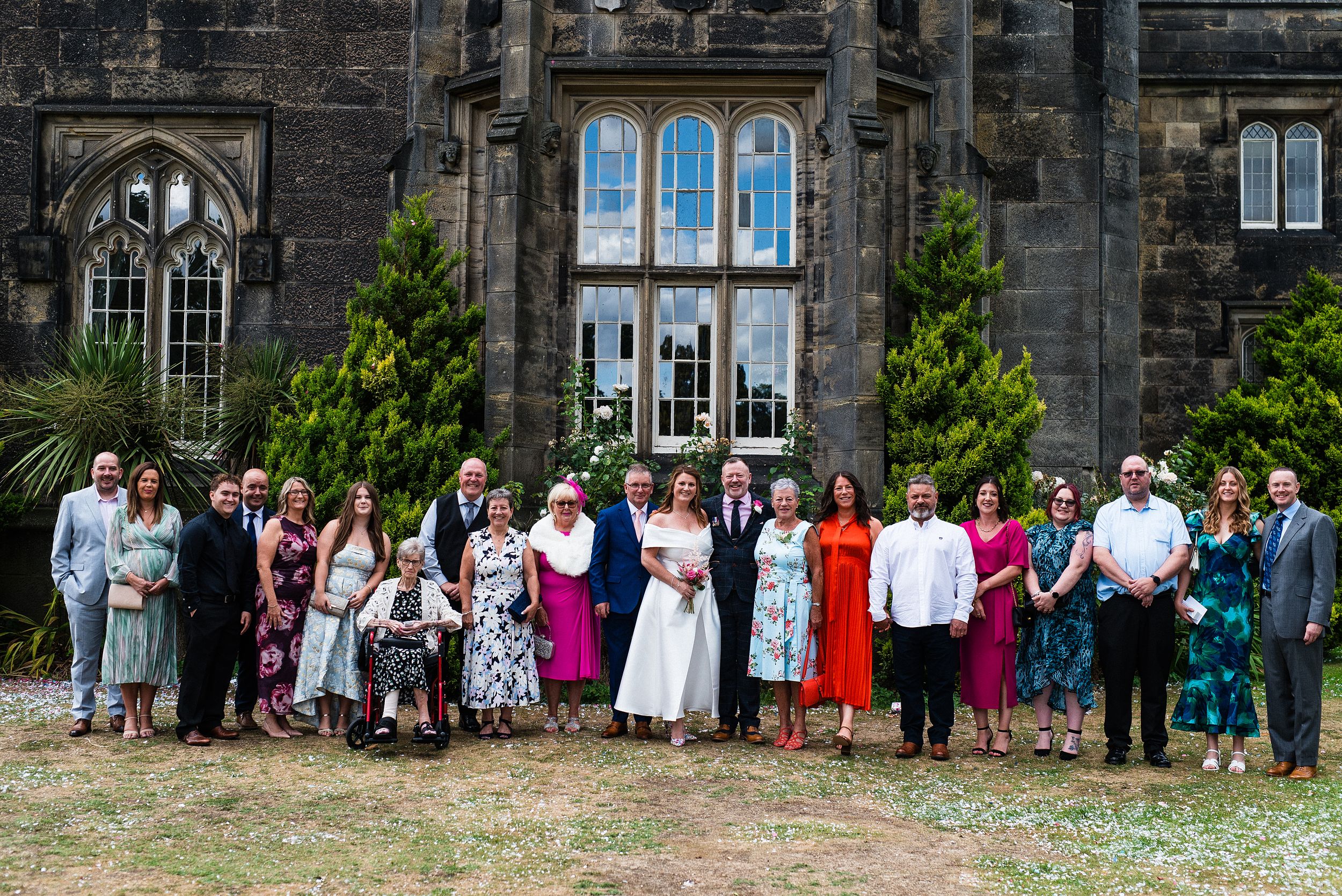 Natural wedding photograph at Dudley Register Office in Priory Hall and its grounds