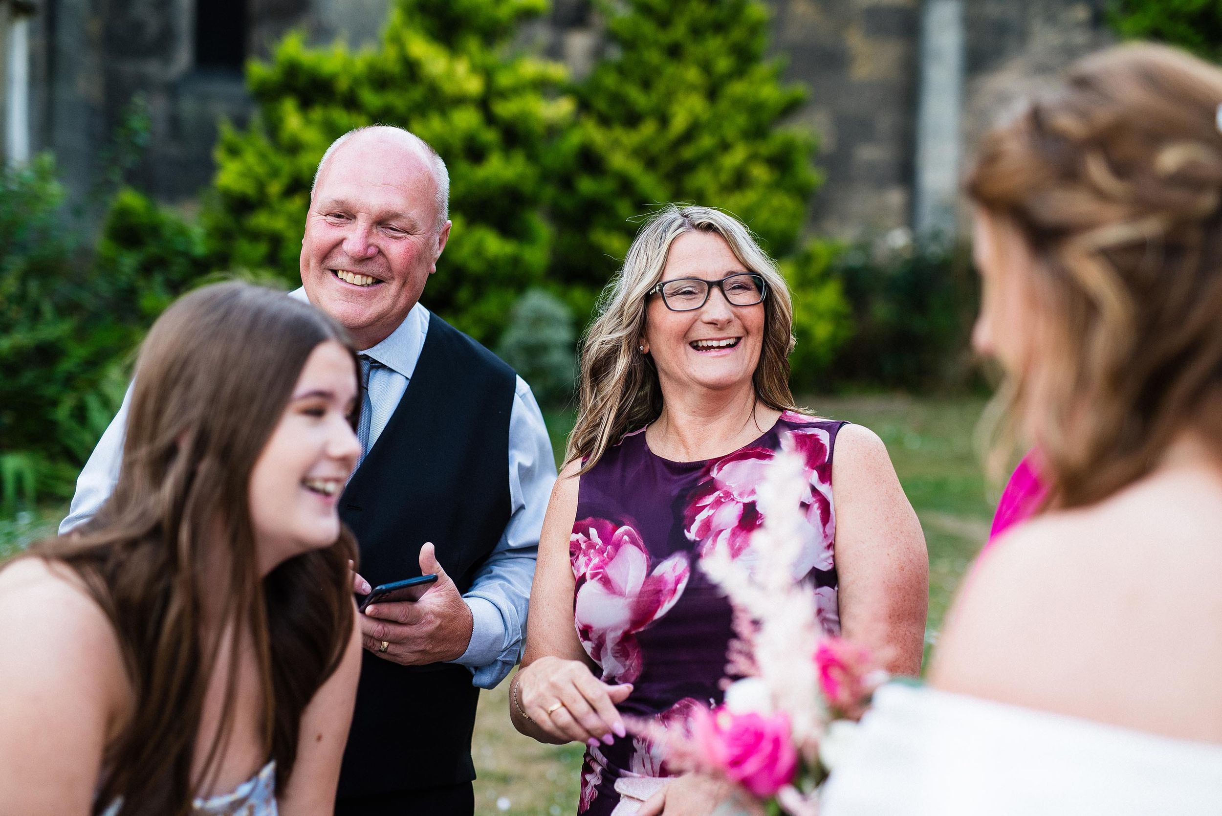 Natural wedding photograph at Dudley Register Office in Priory Hall and its grounds