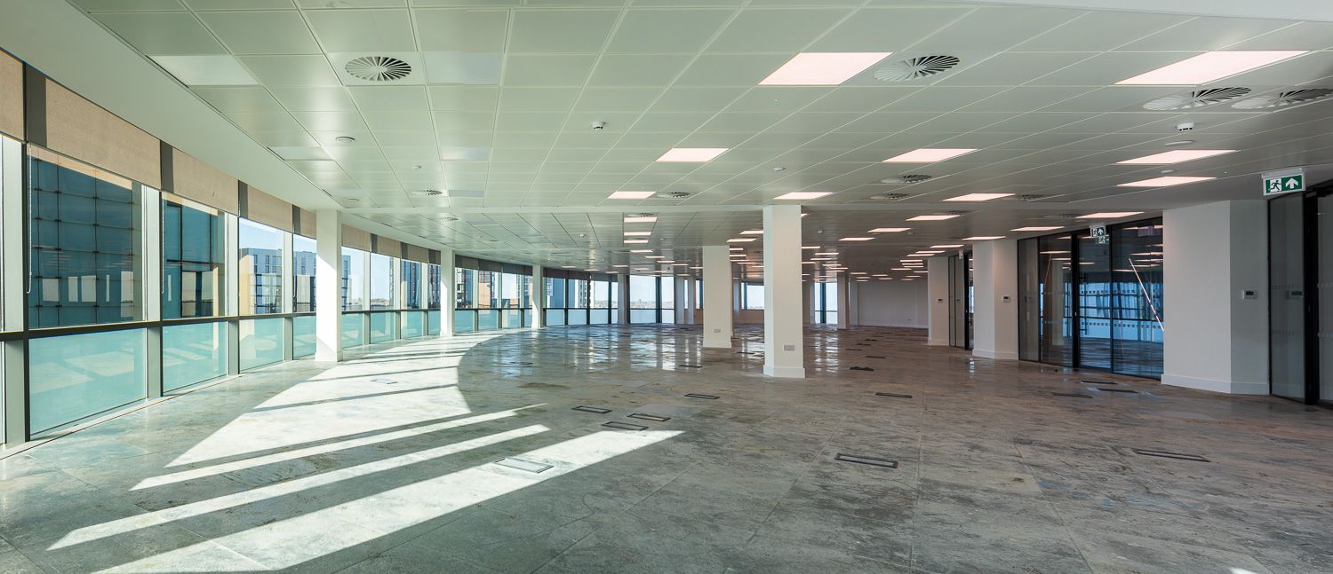 Architectural photography of a newly refurbished commercial office floor