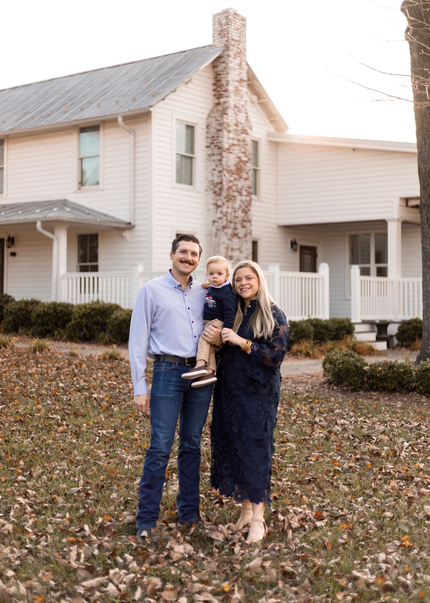 photo Christmas fall newborn family announcement Winston Salem advance Mocksville clemmons advance lewisville Kernersville triad