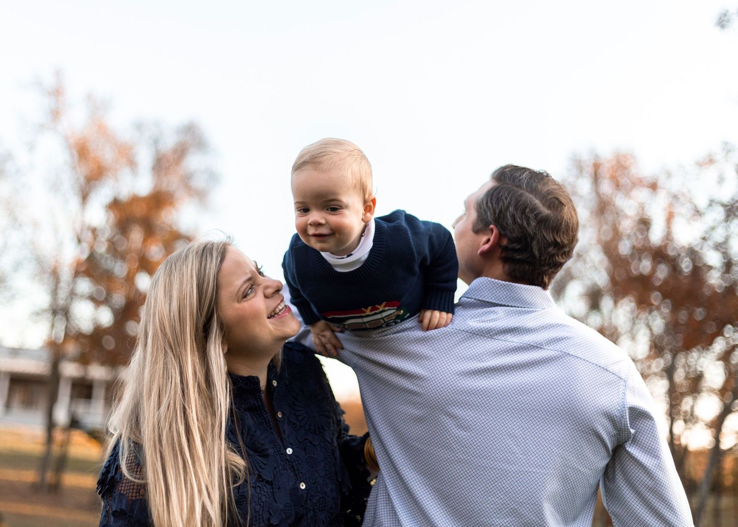 photo Christmas fall newborn family announcement Winston Salem advance Mocksville clemmons advance lewisville Kernersville triad