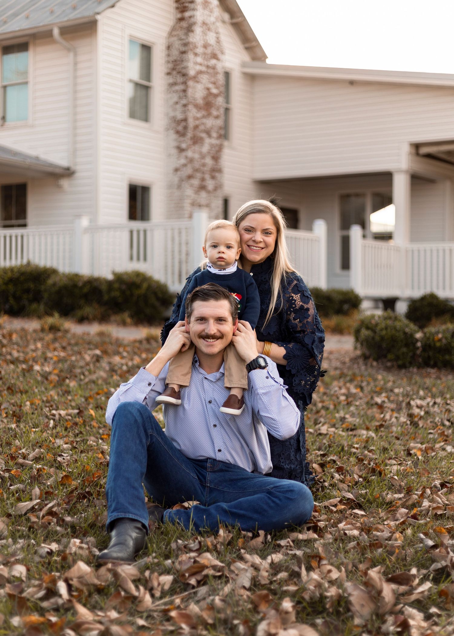 photo Christmas fall newborn family announcement Winston Salem advance Mocksville clemmons advance lewisville Kernersville triad