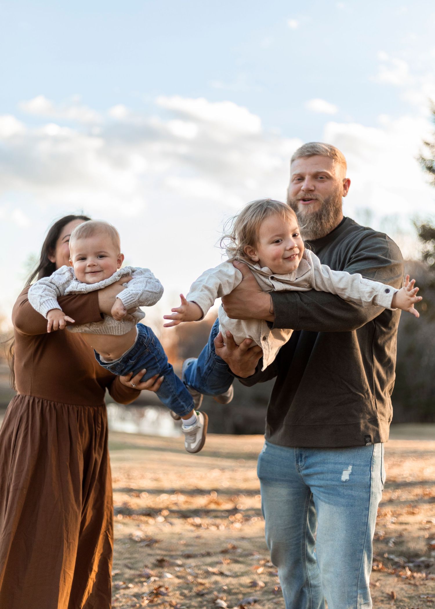 photo Christmas fall newborn family announcement Winston Salem advance Mocksville clemmons advance lewisville Kernersville triad