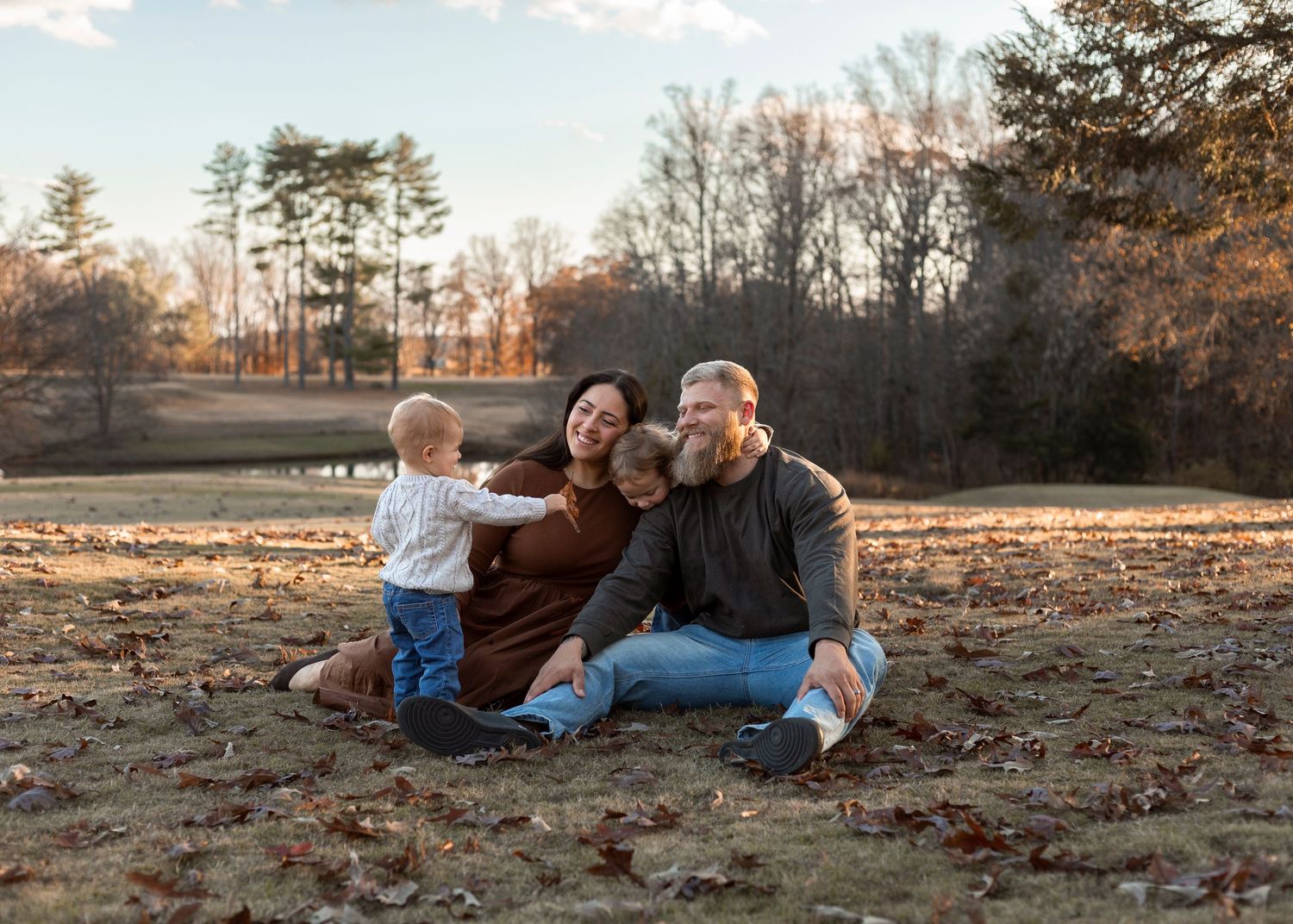photo Christmas fall newborn family announcement Winston Salem advance Mocksville clemmons advance lewisville Kernersville triad