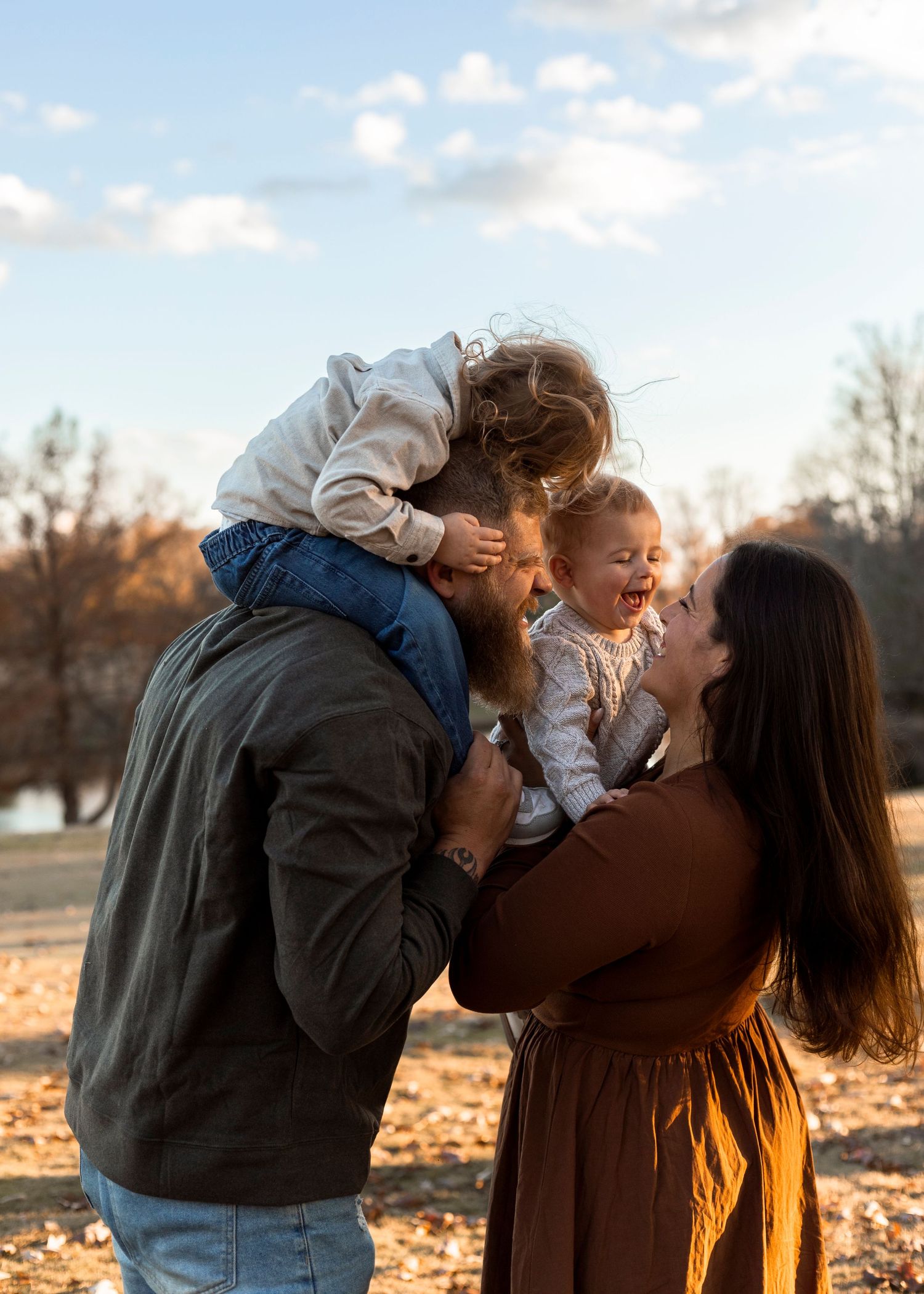 photo Christmas fall newborn family announcement Winston Salem advance Mocksville clemmons advance lewisville Kernersville triad