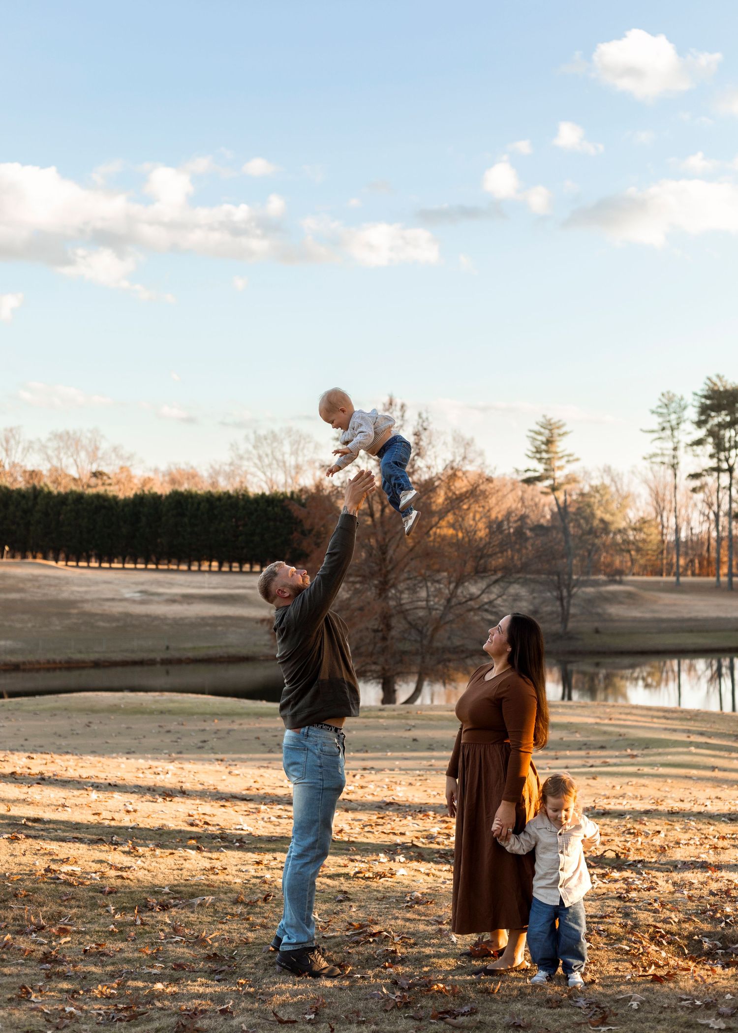 photo Christmas fall newborn family announcement Winston Salem advance Mocksville clemmons advance lewisville Kernersville triad