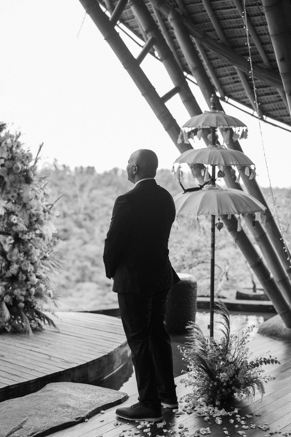Professional wedding photographer at The Kayon Jungle Resort.