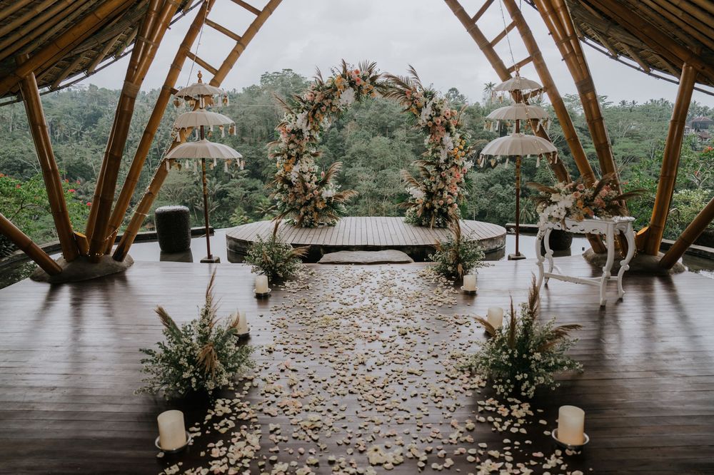 Professional wedding photographer at The Kayon Jungle Resort.
