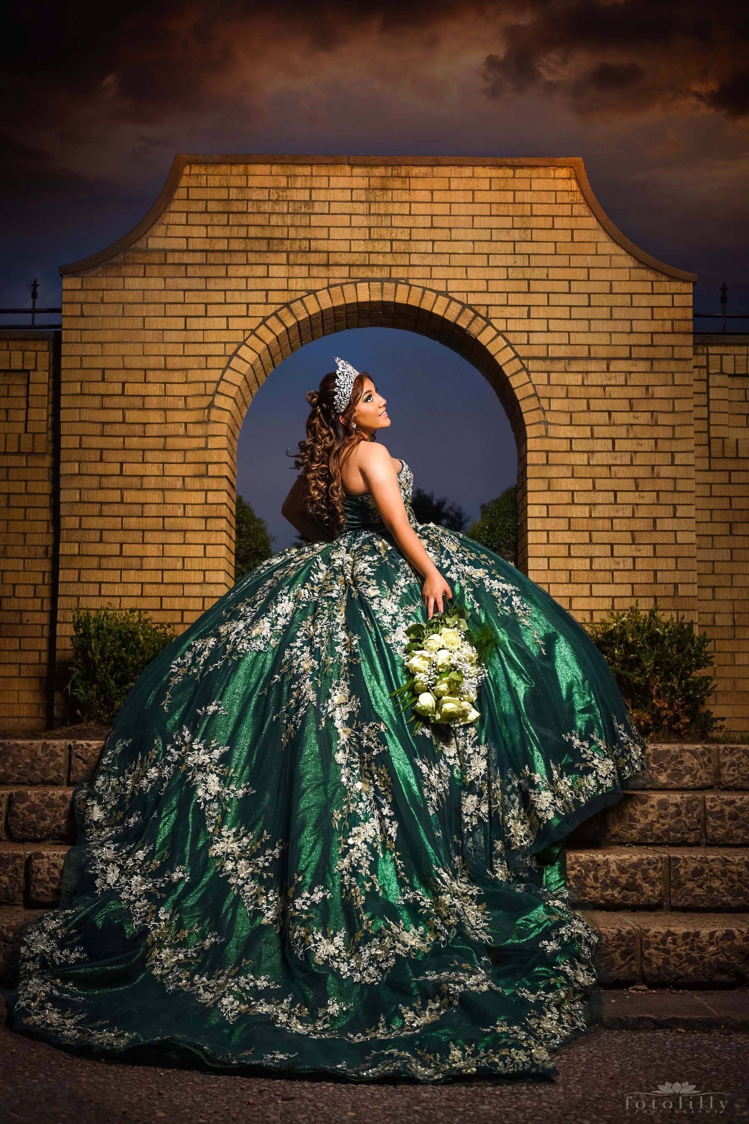 Luxury Quinceañera photographer serving Denton with vibrant outdoor photography and elegant Sweet 15 portraits throughout Denton County