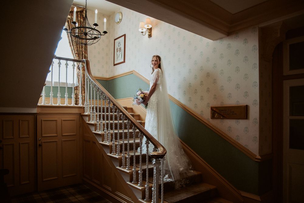 Bridal portrait Weetwood Hall wedding by Chelle Lundy Photography