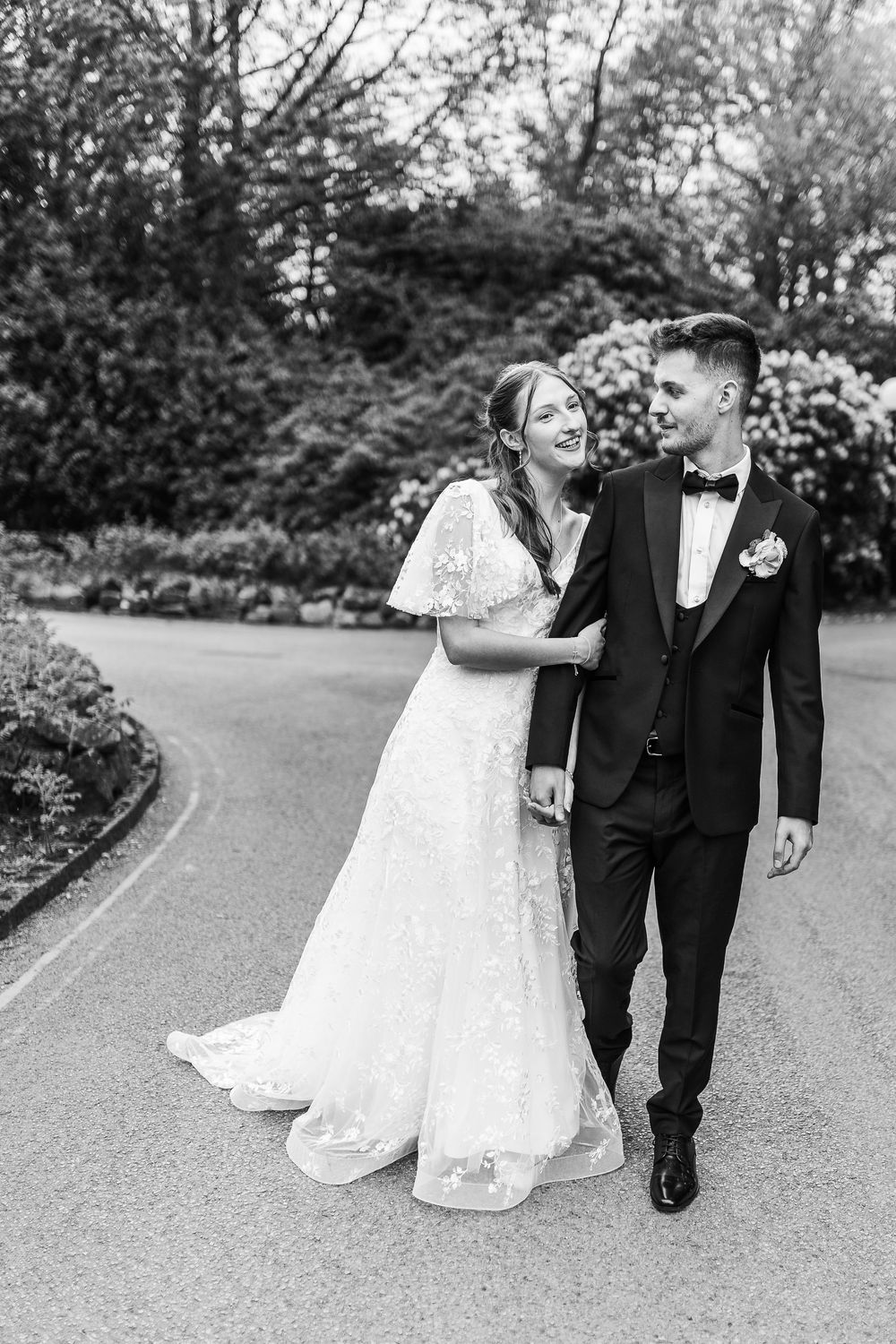 Bride & Groom at Weetwood Hall by Chelle Lundy Photography Leeds