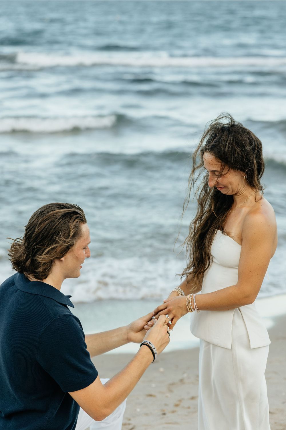 Beach surprise proposal in Florida. Jacksonville Proposal Photographer, Jacksonville Beach Proposal Photographer - Lindsay McDow Photography