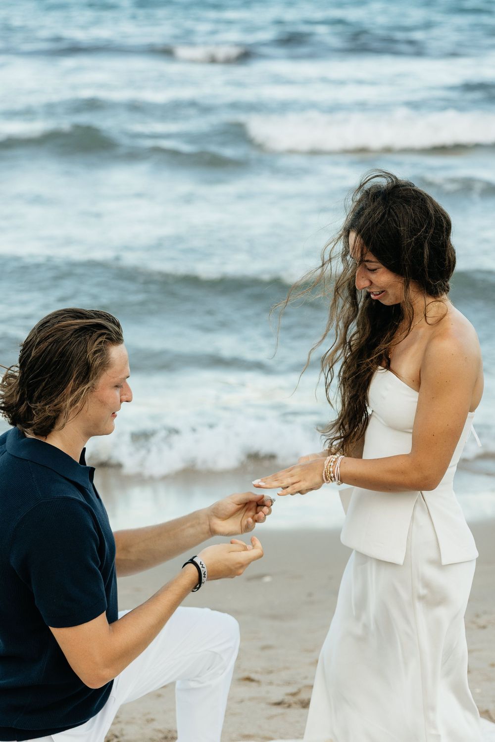 Beach surprise proposal in Florida. Jacksonville Proposal Photographer, Jacksonville Beach Proposal Photographer - Lindsay McDow Photography