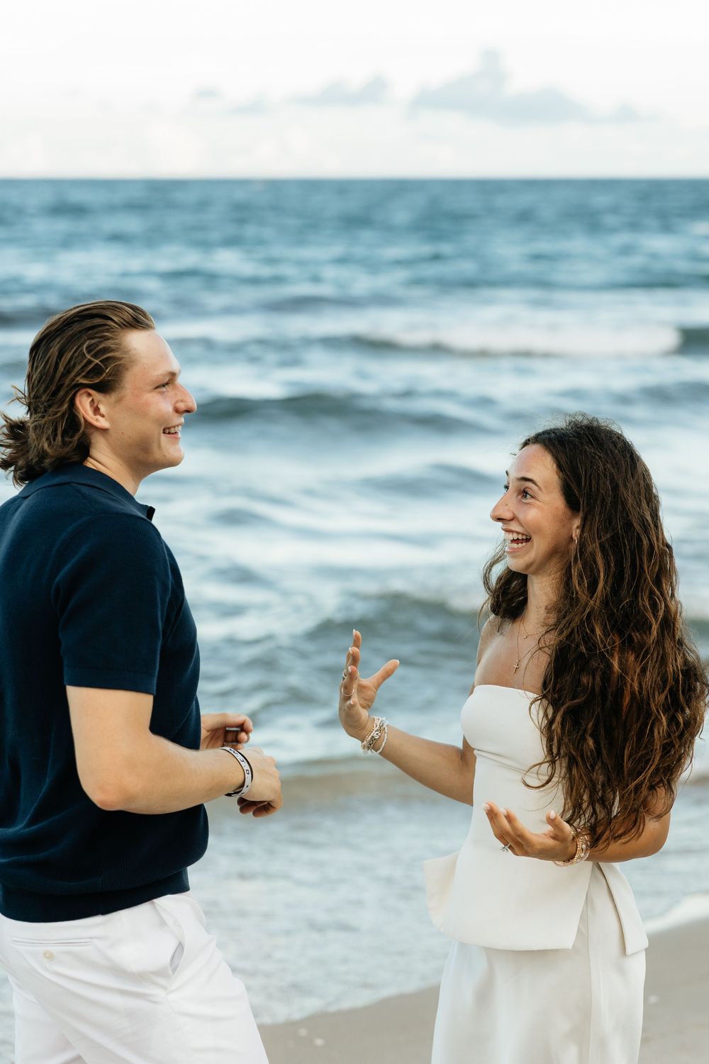 Beach surprise proposal in Florida. Jacksonville Proposal Photographer, Jacksonville Beach Proposal Photographer - Lindsay McDow Photography