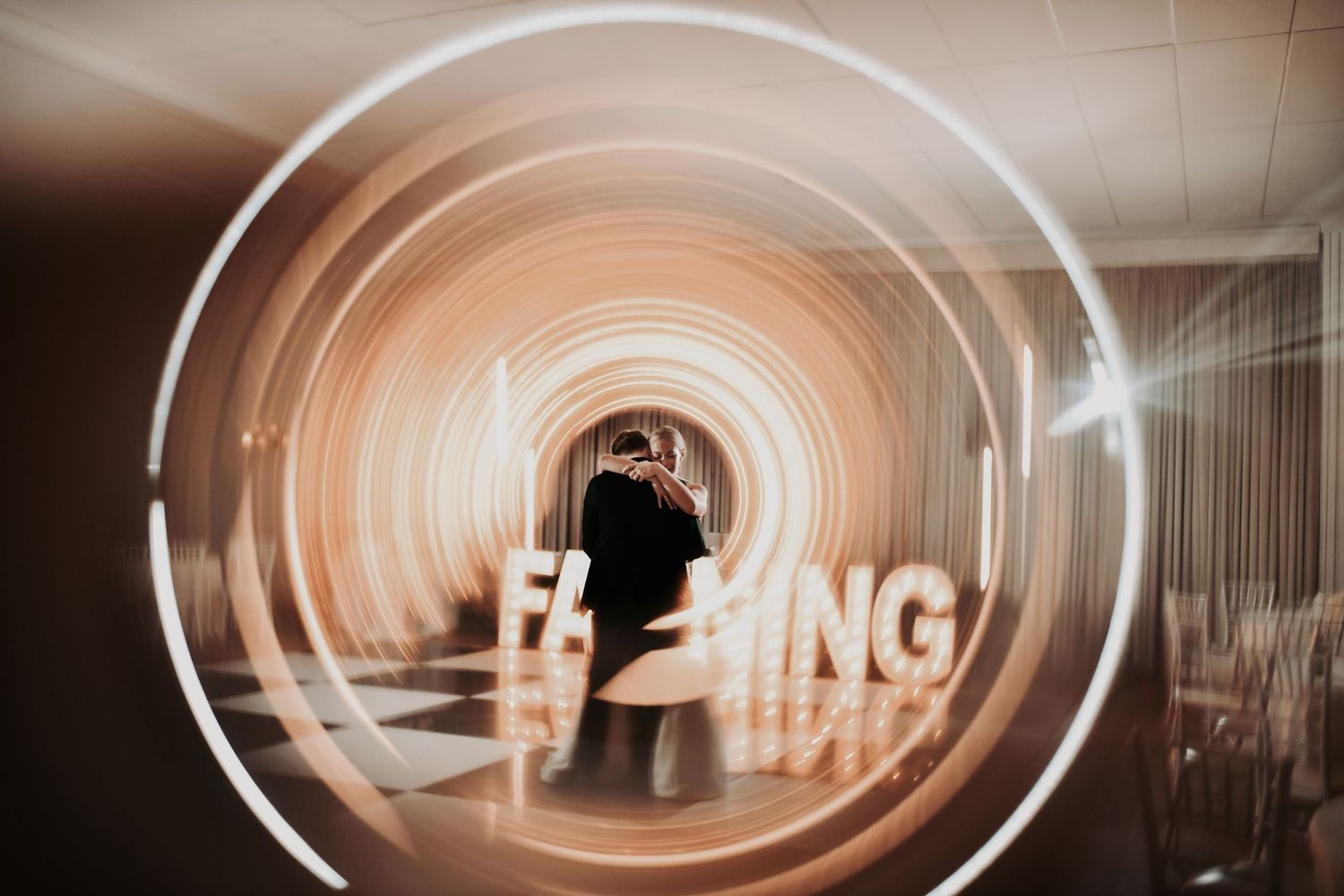 Romantic private last dance after an elegant Dallas wedding reception