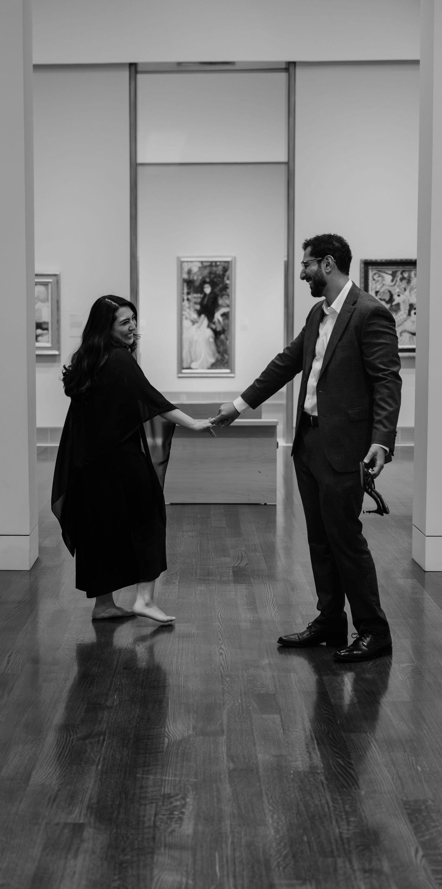MFA Houston proposal and engagement photography at the Museum of Fine Arts, Houston
