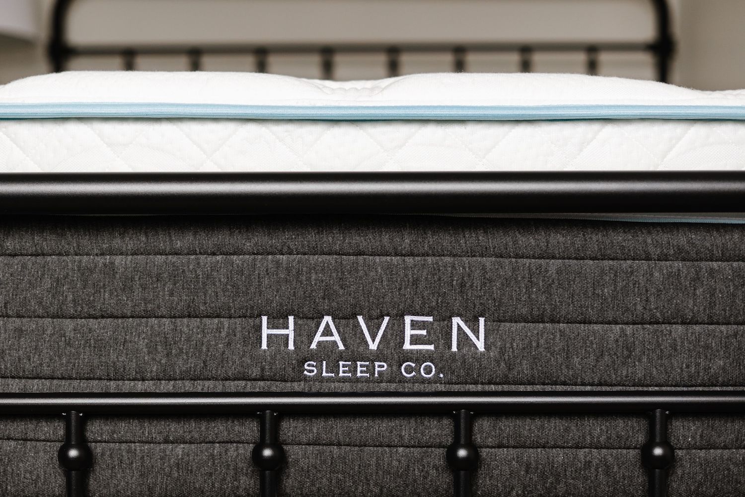 Close-up detail of Haven Sleep Co. mattress layers showing premium construction.