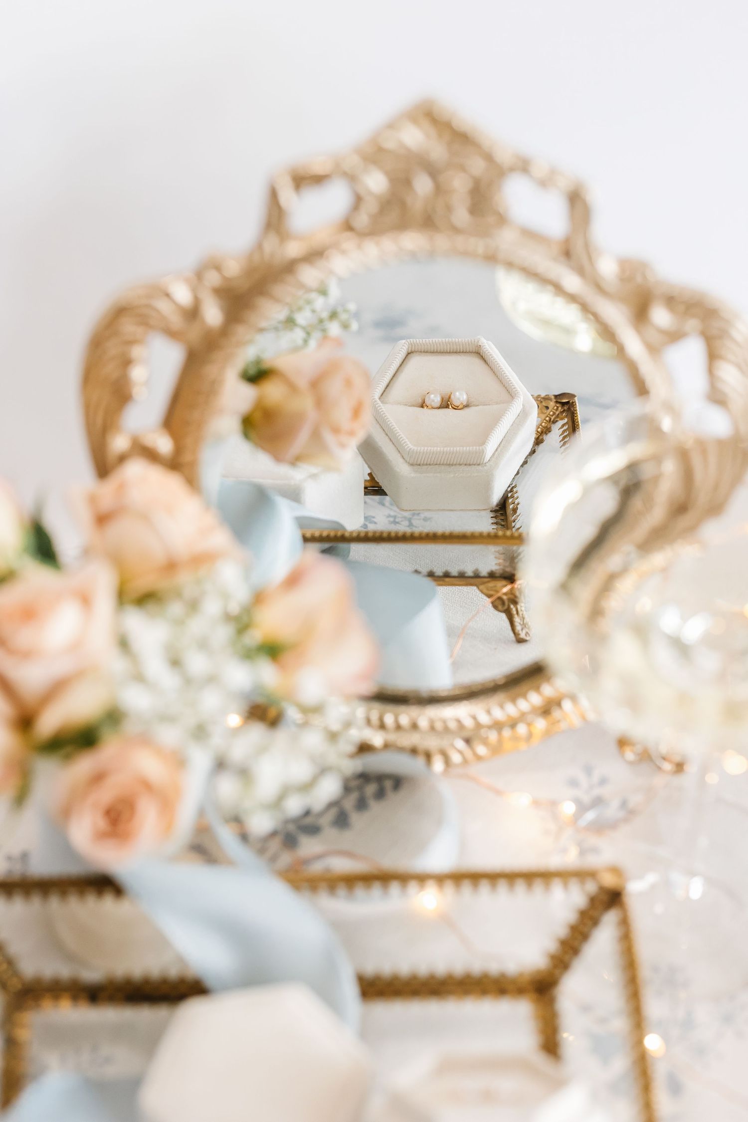 Elegant vintage-style set up photographed by a Kelowna photographer for a lifestyle branding session