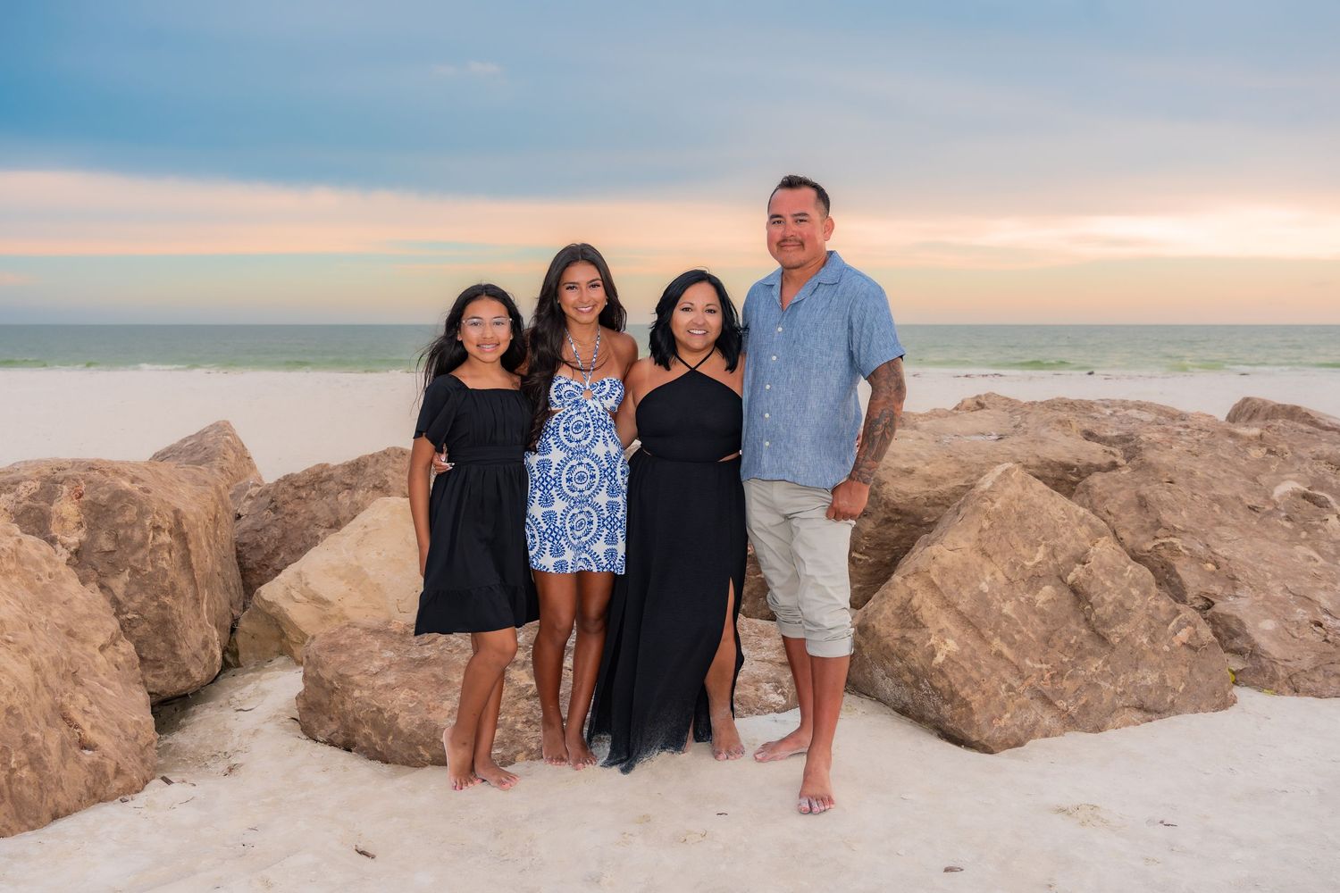 St Pete Beach-family-sunset photo session with BE Jazy Photography-St Pete Beach-vacation Photographer