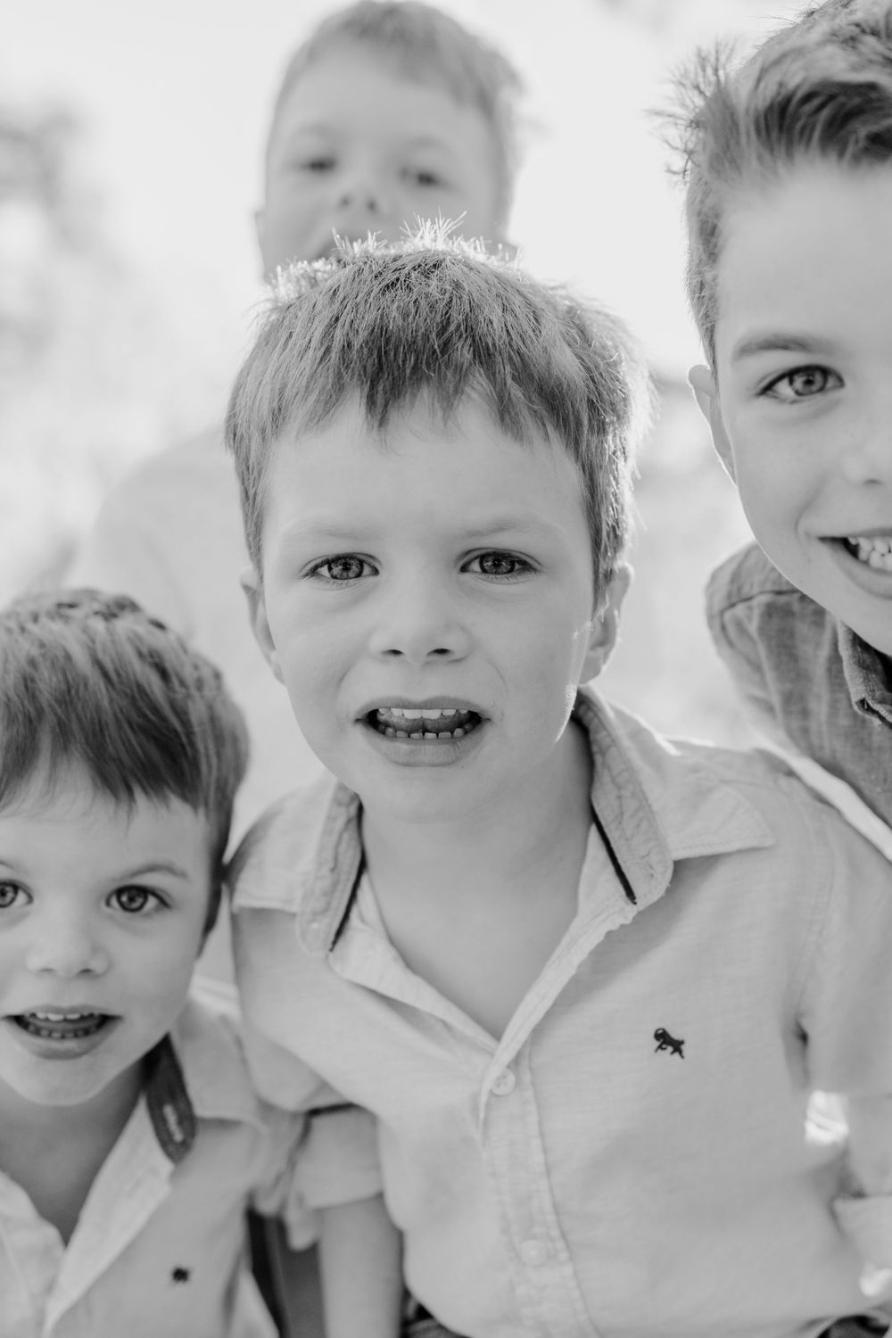 Adelaide family photographer - four sons in nature