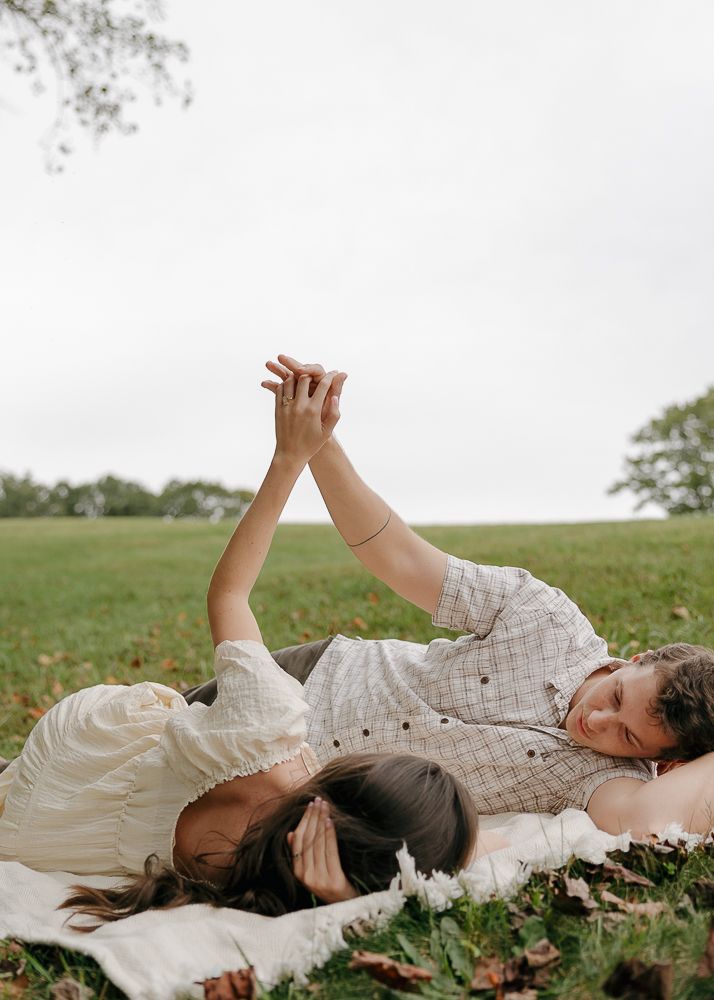 Moody engagement session at The Emerald Hill in Hiddenite, NC.