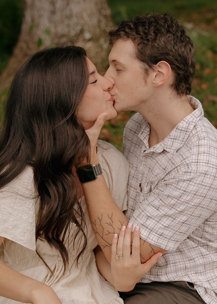 Moody engagement session at The Emerald Hill in Hiddenite, NC.