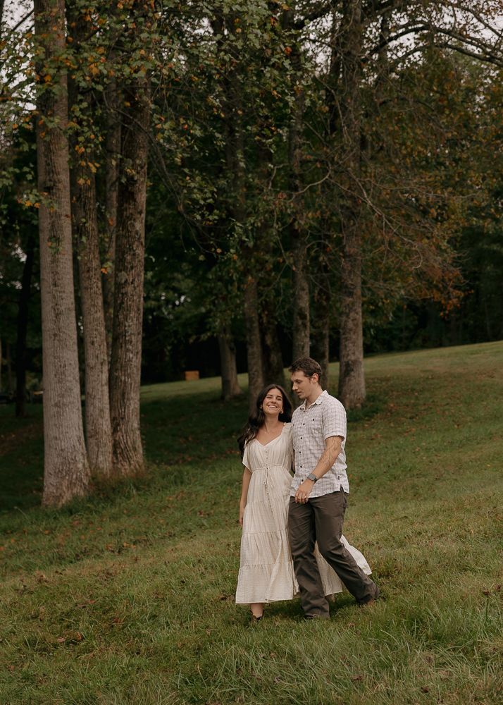 Moody engagement session at The Emerald Hill in Hiddenite, NC.