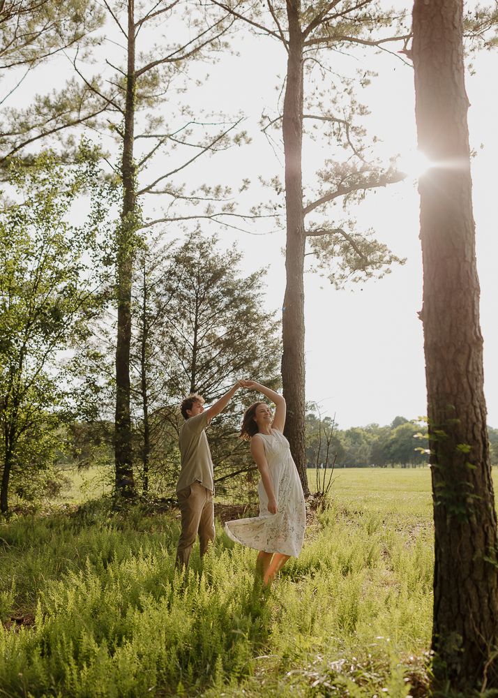 Beautiful Summer engagement session at Frank Liske Park in Concord, NC.