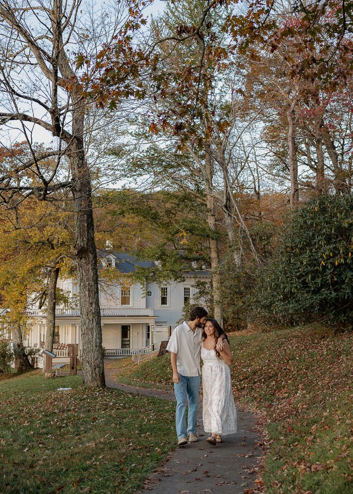 Beautiful Fall engagement session at Moses H. Cone Memorial Park in Blowing Rock, NC.