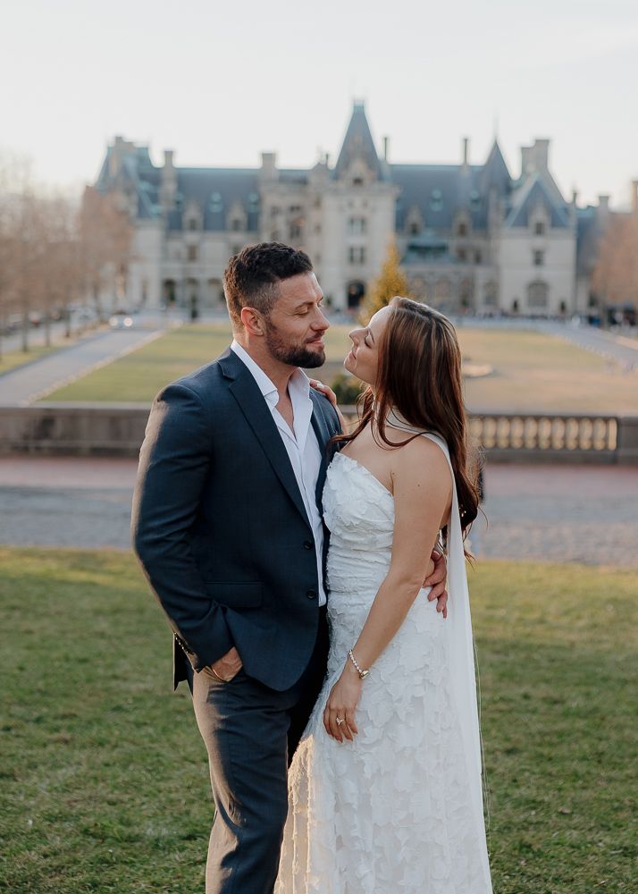 A dreamy editorial engagement session at The Biltmore in Asheville, NC.