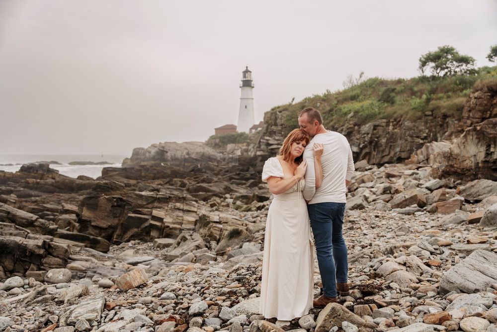Engagement Photo Session, Fort Williams Park, Portland Head Light, Maine