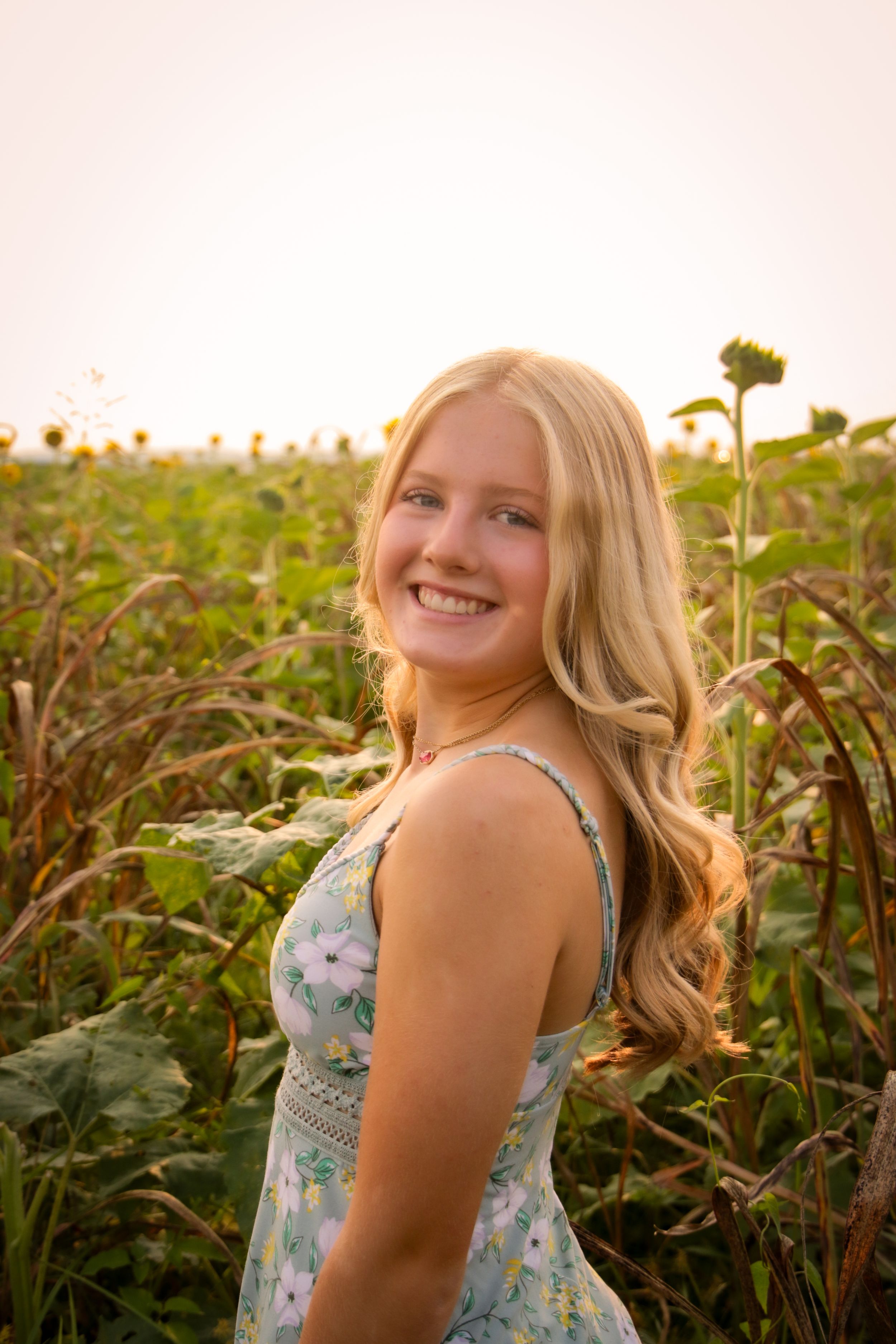 Portrait in a field