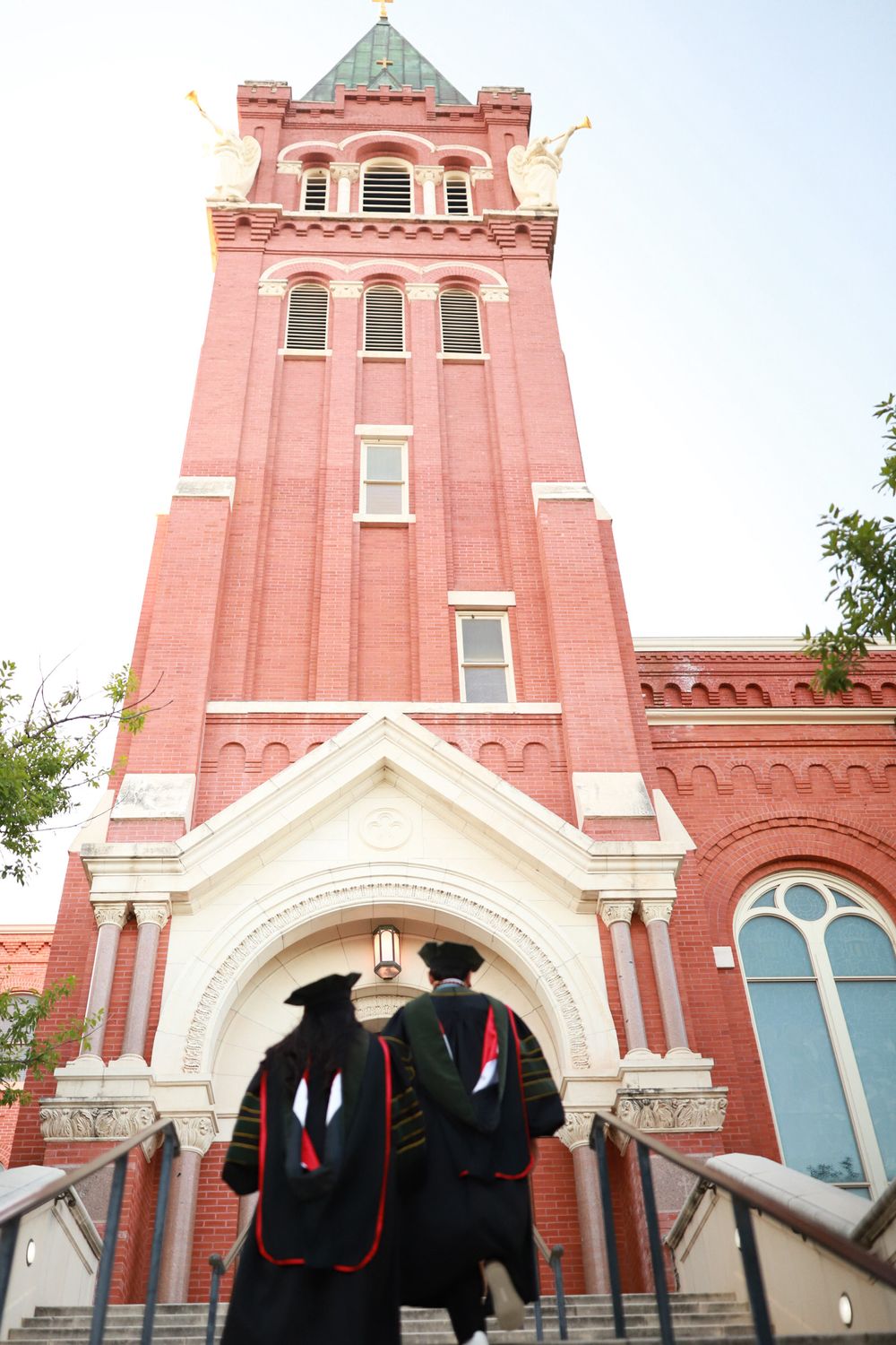 Graduation portrait with cap and gown