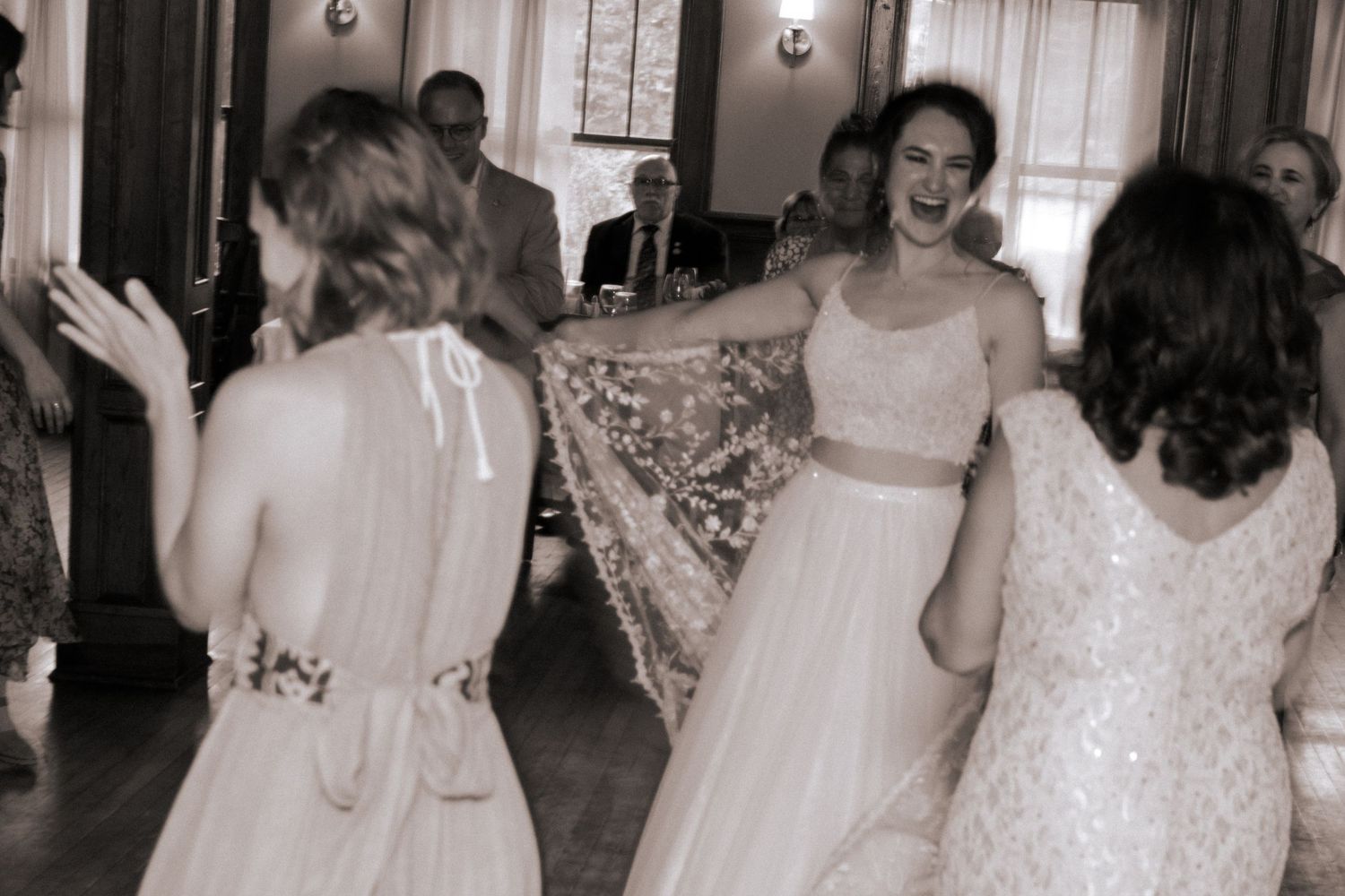 Newlywed couple dancing the night away at their Upstate New York wedding reception.