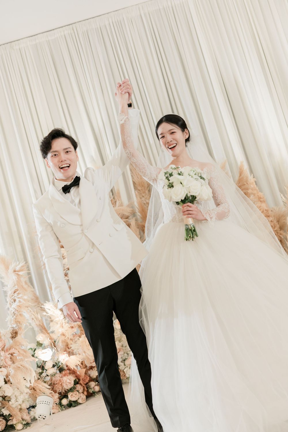 Beautiful wedding couple celebrating wedding matrimony at Kingwood Hotel, Sibu, Sarawak