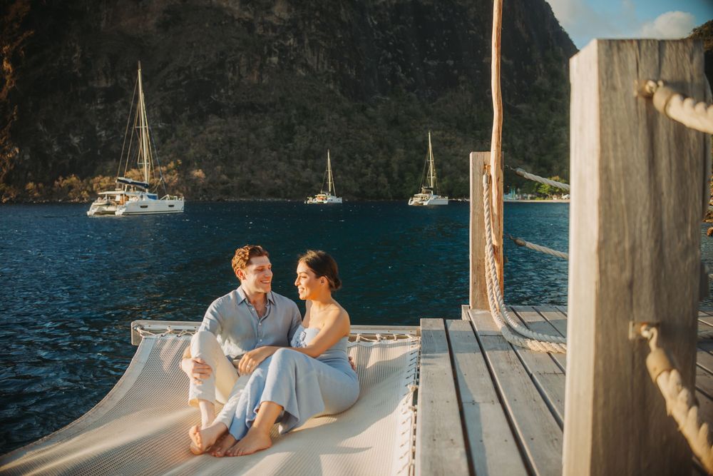 Saint Lucia Wedding Photographer. Sugar Beach A Viceroy Resort. Alberta Henry Photography. Engagement in St. Lucia