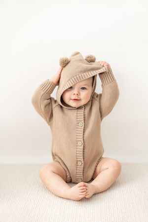 First birthday photography Nottingham and Derby baby milestone session cosy home studio