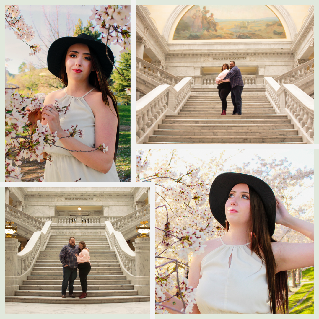 Potrait, and couples images taken at the Utah State Capitol. Salt Lake City, Utah.