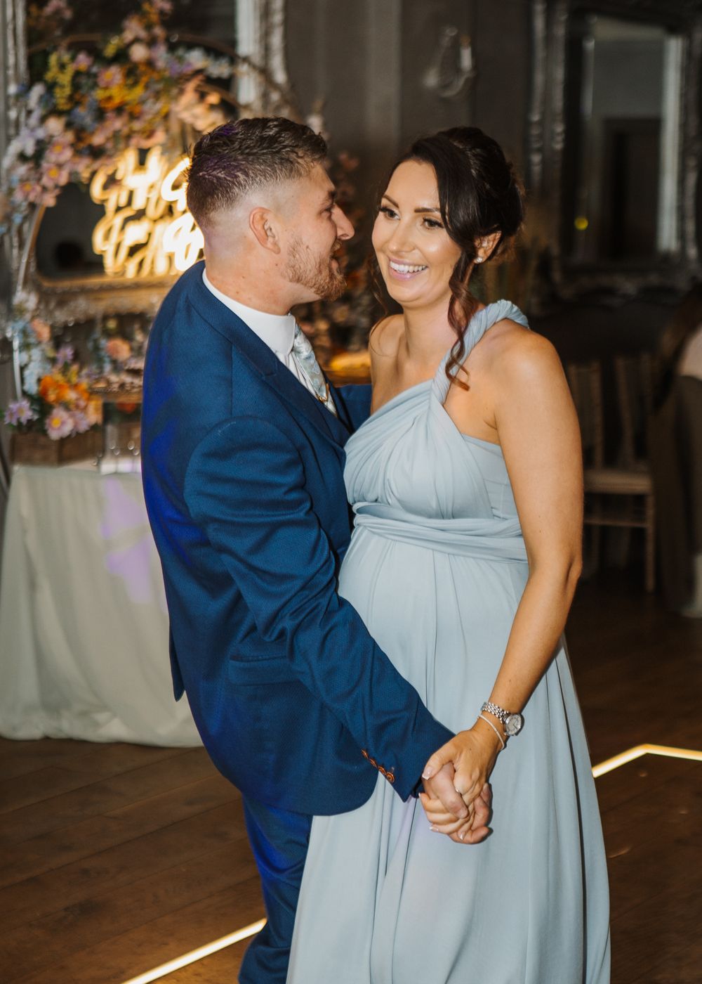 Couple dancing at Wedding reception in South Yorkshire.