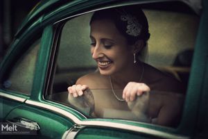 The beautiful brides car