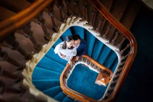 Finding a cool angle for this fabulous couple