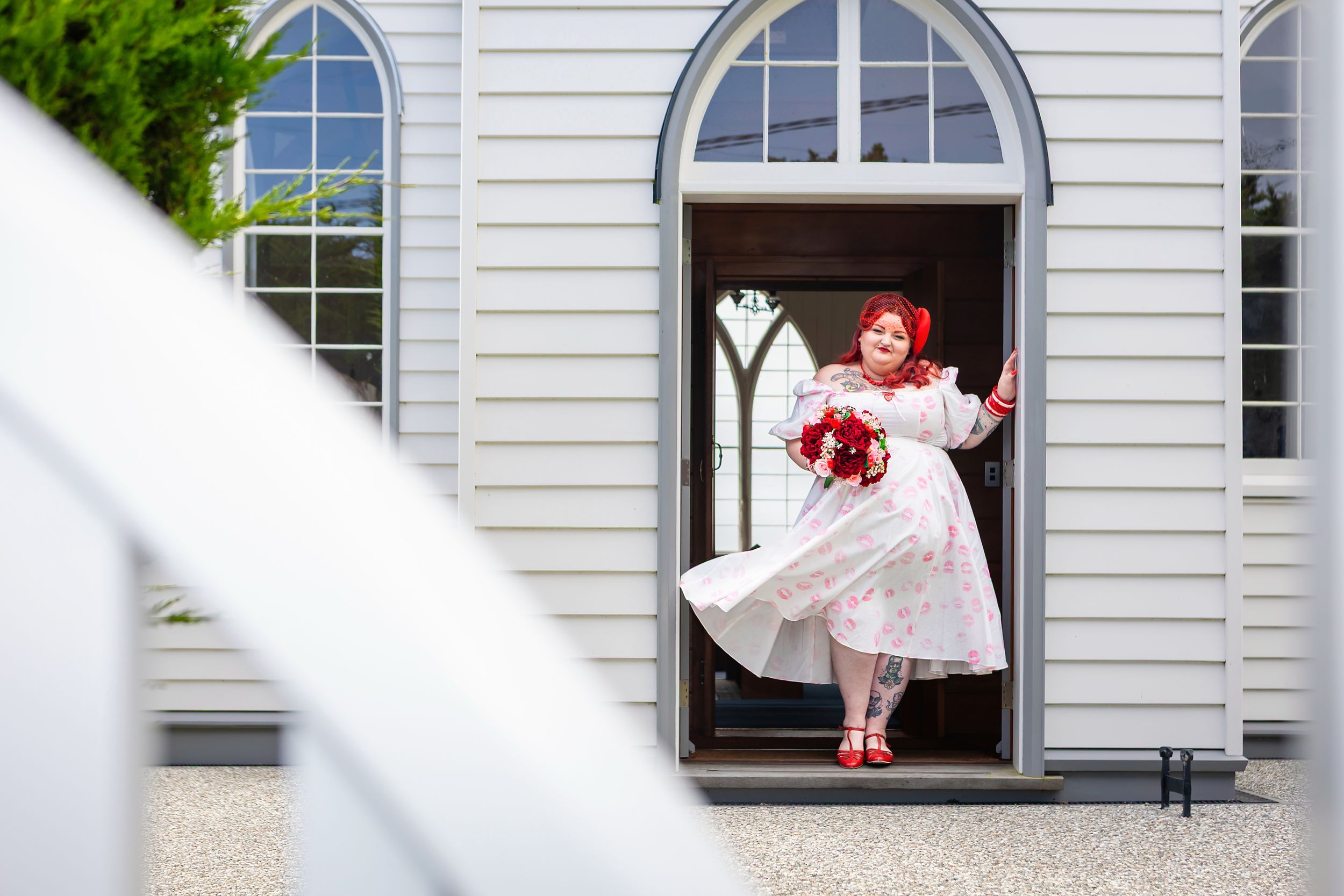Cute wee church wedding renewal at Pukahiki