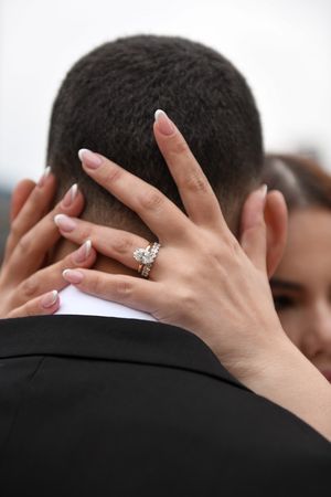engagement photoshoot after an elopement at Boston City Hall, in Boston, Massachusetts