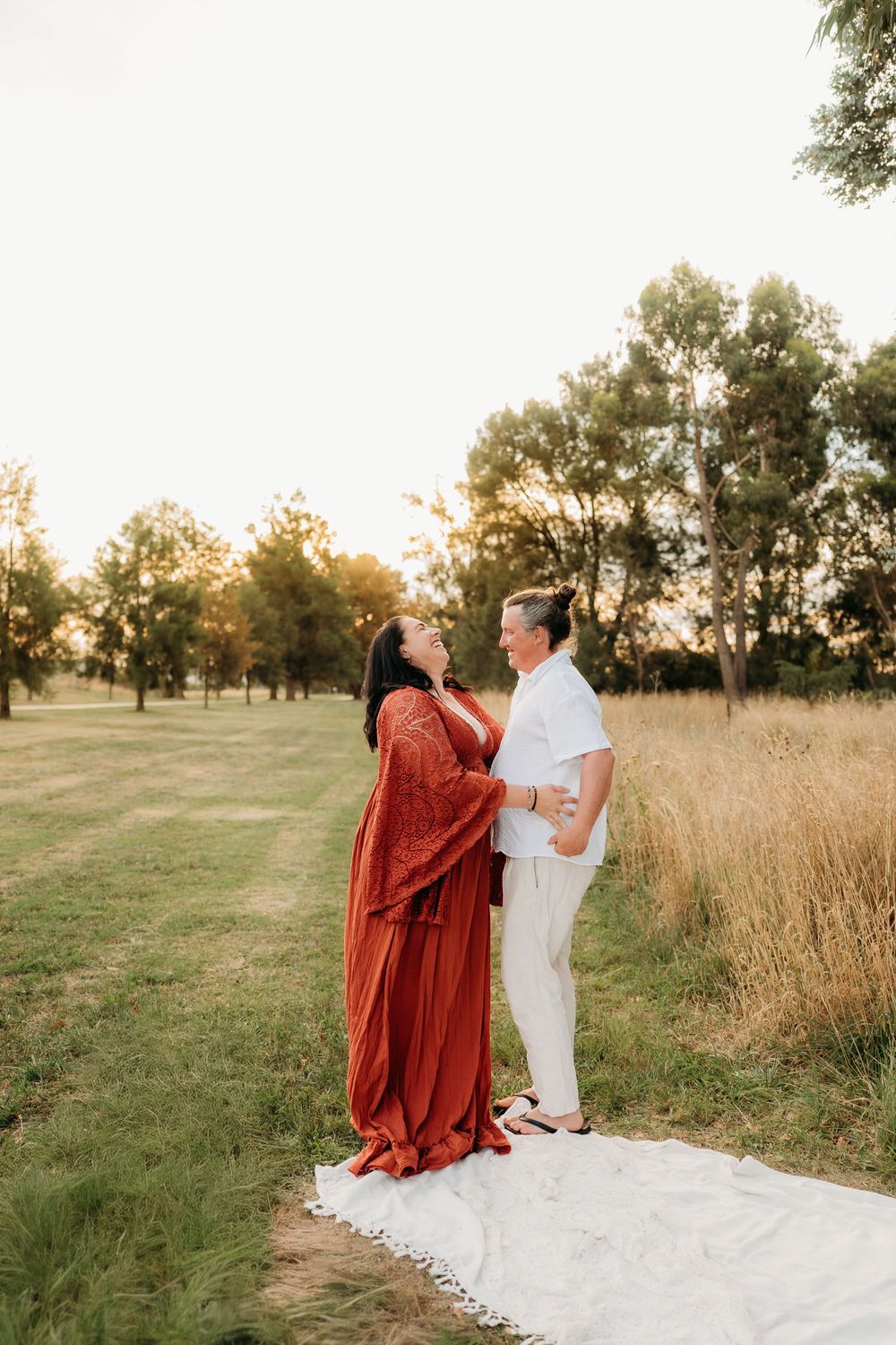 Family photography session during golden hour. Happy, joyous family sessions capturing the moments. Bathurst family photographer.