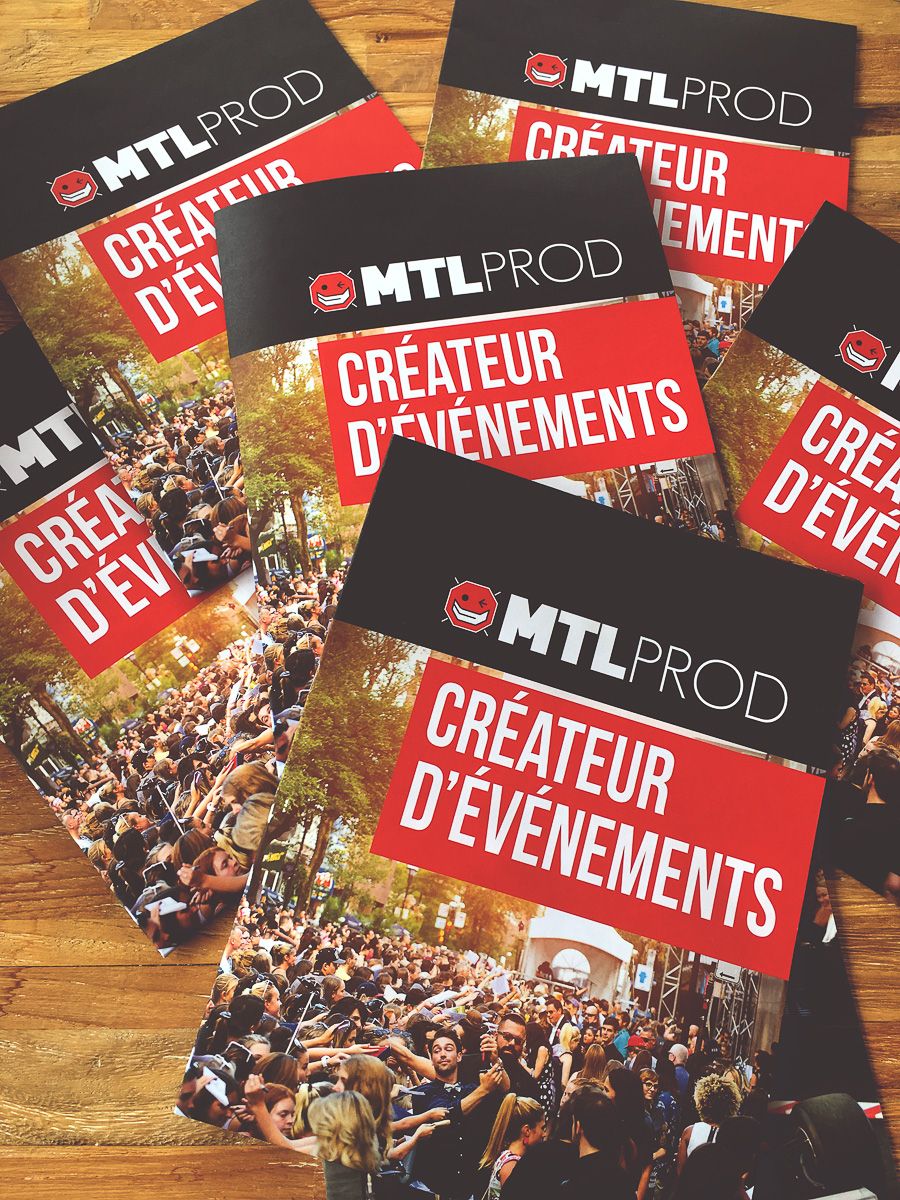 Graphisme pour MTL PROD revue corporative promotionnelle