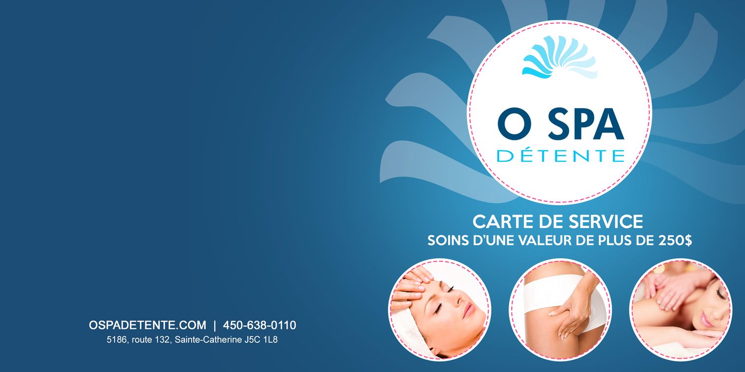 Graphisme pour O SPA DÉTENTE brochure promotionnelle