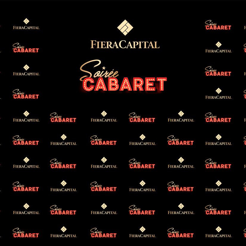Graphisme pour FIERA CAPITAL Media Wall soirée privée