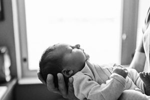 Profile-shot-of-newborn-baby-boy-at-his-Fresh-48-session-at-Hillcrest-South-in-Tulsa